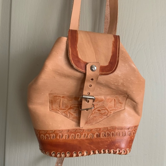 Leather mini backpack - Picture 1 of 5